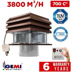 ASPIRATORE PROFESSIONALE TONDO Gemi Elettronica Tirafumo Tiracamino Aspirafumo Elettrico Comignolo Per Camini Barbecue - Gemi El