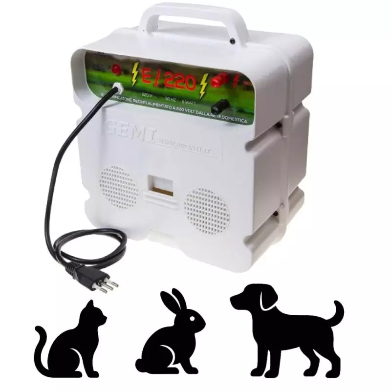 Elettrificatore E/220 DEPOTENZIATO a corrente 220 V per gatti cani conigli galline - Gemi Market Elettrificatore E/220 DEPOTENZIATO a corrente 220 V per gatti cani conigli galline - Gemi Market