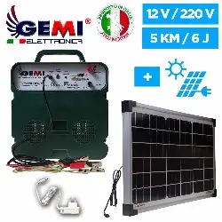 Bateriový zdroj napětí Solární panel pro elektrický ohradník 12V / 220V B/12 Gemi Elettronica - Gemi Elettronca
