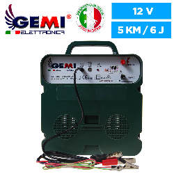 ELECTRIFICATEUR de Clôture électrique 5 km double alimentation (Batterie)12V / 220V clôture électrifiée + Panneau SOLAIR B/12 ex