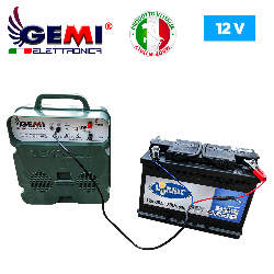 ELECTRIFICATEUR de Clôture électrique 5 km double alimentation (Batterie)12V / 220V clôture électrifiée B/12 extrafort pour Anim
