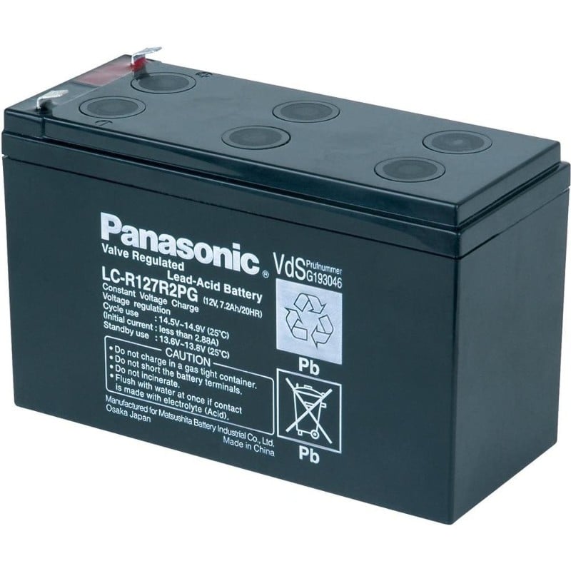 Batteria al piombo 12 Volt 7,2 Ampere PANASONIC - Gemi Elettronca