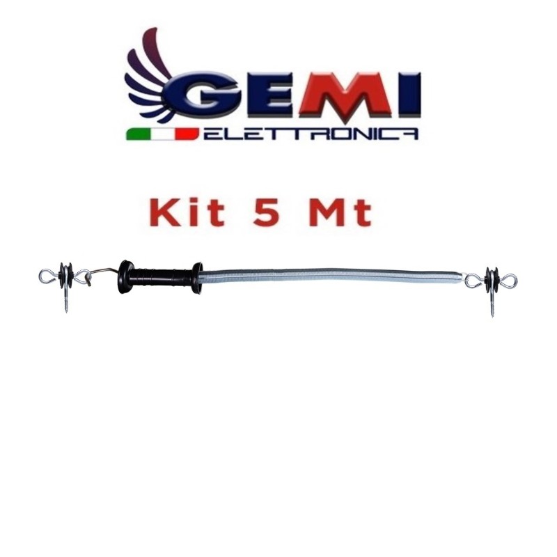 Gate kit 5 meters for electric fence handle kit handle with insulated sprung Gemi Elettronica - Gemi Elettronca
