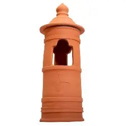 Artistic hand-operated smoke hood in refractory clay 100% Made