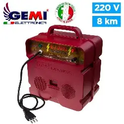 Electric Fence Energiser 220V 8 km electric fences electric fencing E/220 extrastrong for animals wild boar cows horses pigs Ge 