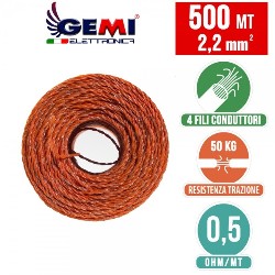 Плетеная бечевка шнур Проводники 500 м 2,2 mm² для тварин, таких як корови, вівці, коні Gemi Elettronica - Gemi Elettronca