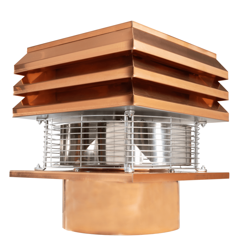 Chimney Fan for round flue Electric Chimney Fan Copper Model Chimney Ventilation Fans Rooftop Inducer Fans Chimney Exhaust Fan F