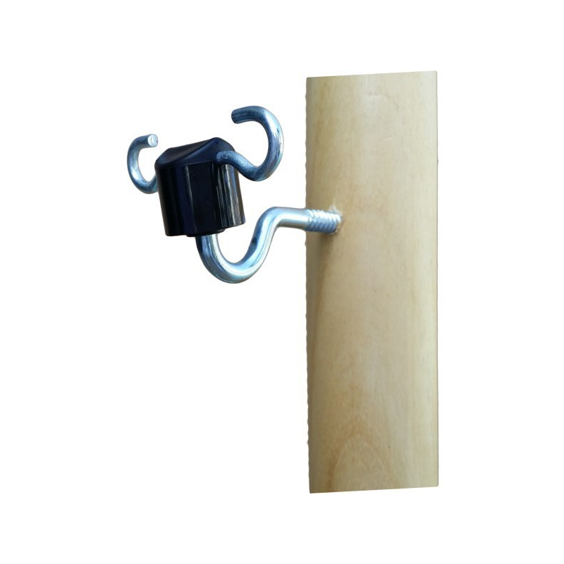 Gate Anchor Insulator Insulators Double Hook for Wooden Posts used for Barrier passage in Electric fences Gemi Elettronica - Gem