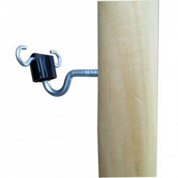 Gate Anchor Insulator Insulators Double Hook for Wooden Posts used for Barrier passage in Electric fences Gemi Elettronica - Gem