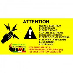 Warning Signs in Pvc for Electric Fences by Gemi Elettronica -
