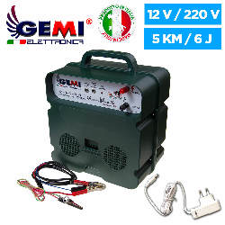 体型電気柵 バッテリー2個付き 12V / 220V B/12 羊、馬、牛、動物用 Gemi Elettronica - Gemi Eletronica