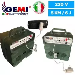 Recinto Elettrico Kit Completo Per Animali: Elettrificatore 12/220 V, Filo Da 250 Mt 2.2 Mm² E 100 Isolatori Per Pali In Ferro -