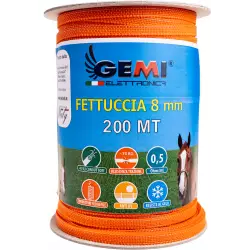 Fettuccia 8mm 200 MT per Recinzione Elettrica Recinti Elettrici Recinti Elettrificati Recinzioni Elettrificate per animali caval