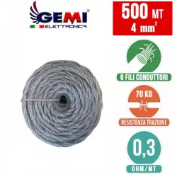 Filo Bianco per Recinto Elettrico 500 MT 4 mm² per animali - Gemi Market