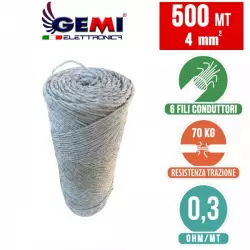 Filo Bianco per Recinto Elettrico 500 MT 4 mm² per animali - Gemi Market