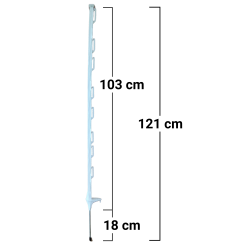 Paletto in plastica per recinto elettrico 121 cm - Gemi Market