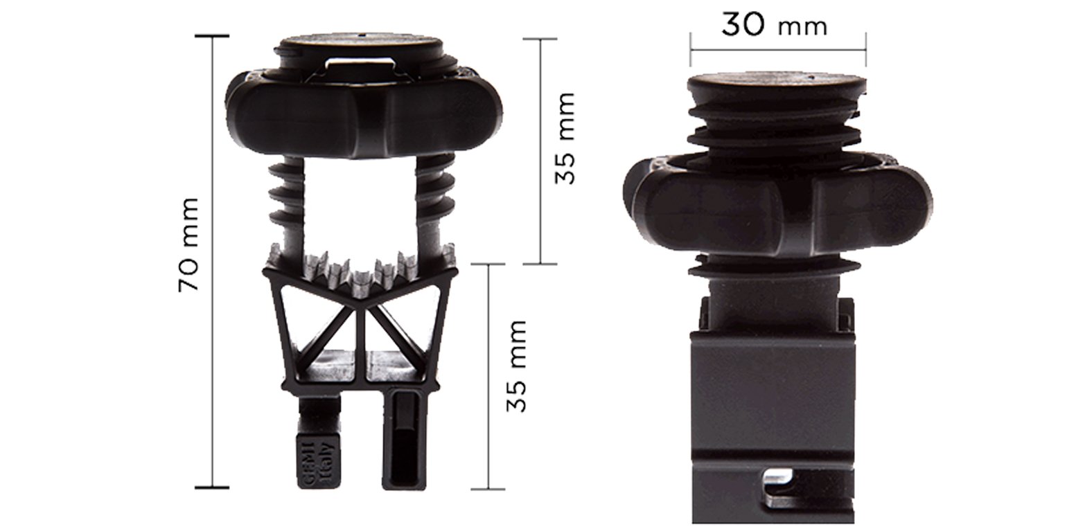 Isolatore distanziatori IDU-100 per recinzioni metalliche, recinzioni  industriali