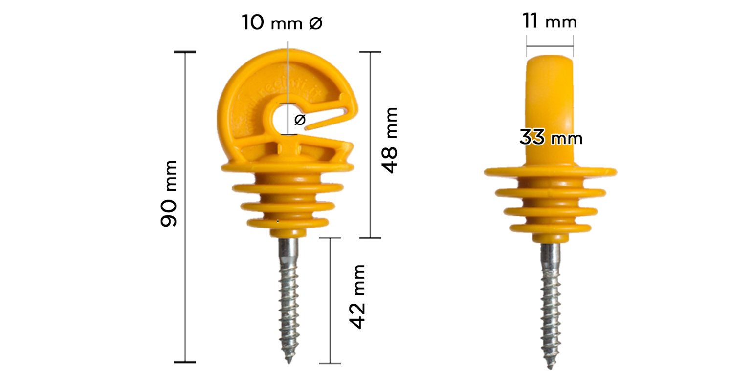 Aisladores para postes de Madera 1000 pcs Pastor eléctrico Cerca eléctrica  Gemi